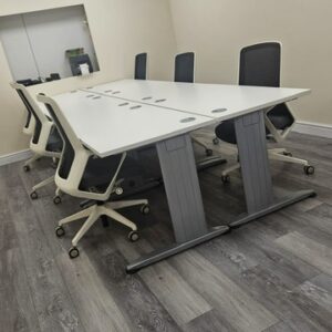 18 - CLAREMONT FRAMEWORK DESKS - 1200mm x 800nn - PEDESTALS ALSO AVAILABLE -VGC