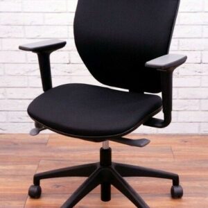 20 - ORANGE BOX JOY EXEC TASK CHAIRS - BLACK-FULLY LOADED ADJUSTMENTS VGC+VGQ